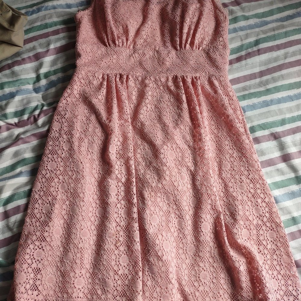 Pink laced dress